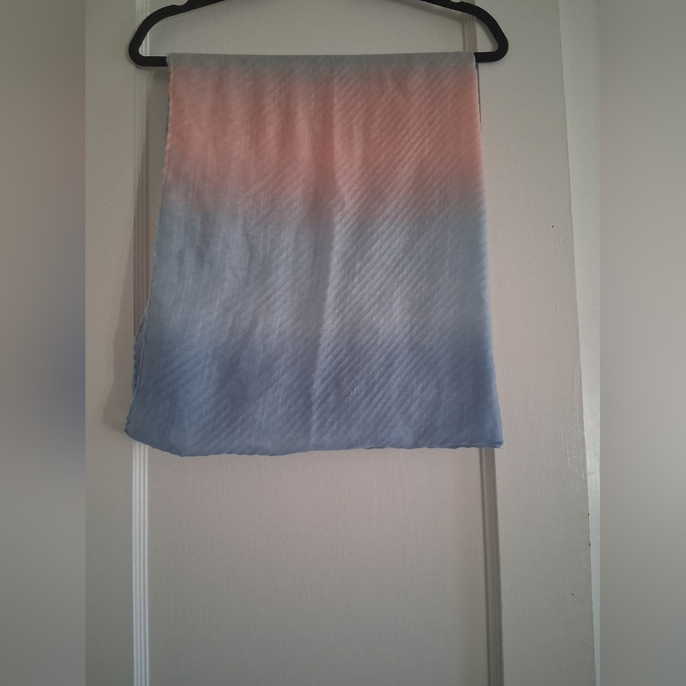 Pink to Blue Ombre Scarf Fabric - Picture 4 of 5